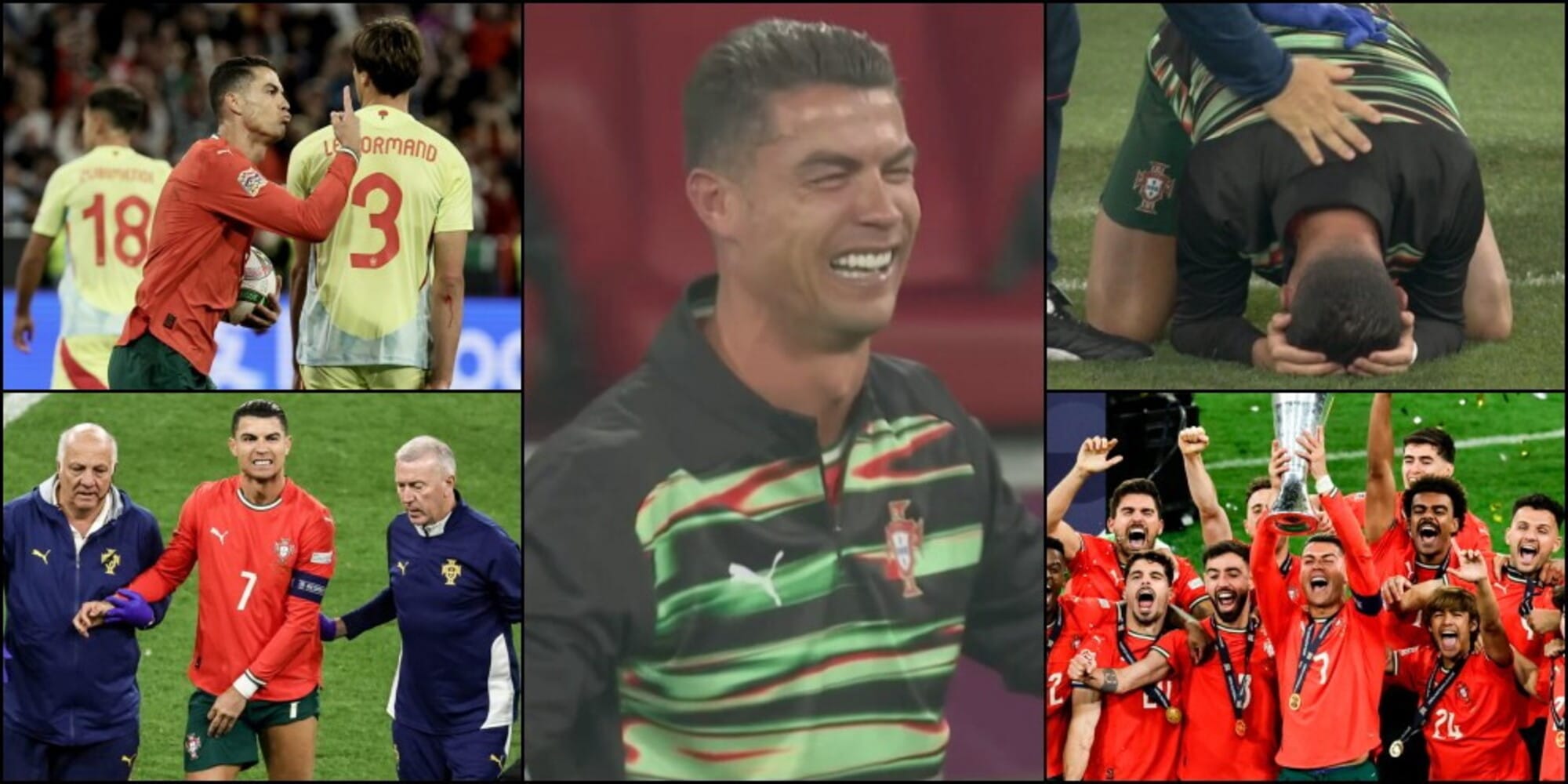 Ronaldo, la pazza notte col Portogallo: gol, infortunio e lacrime di gioia