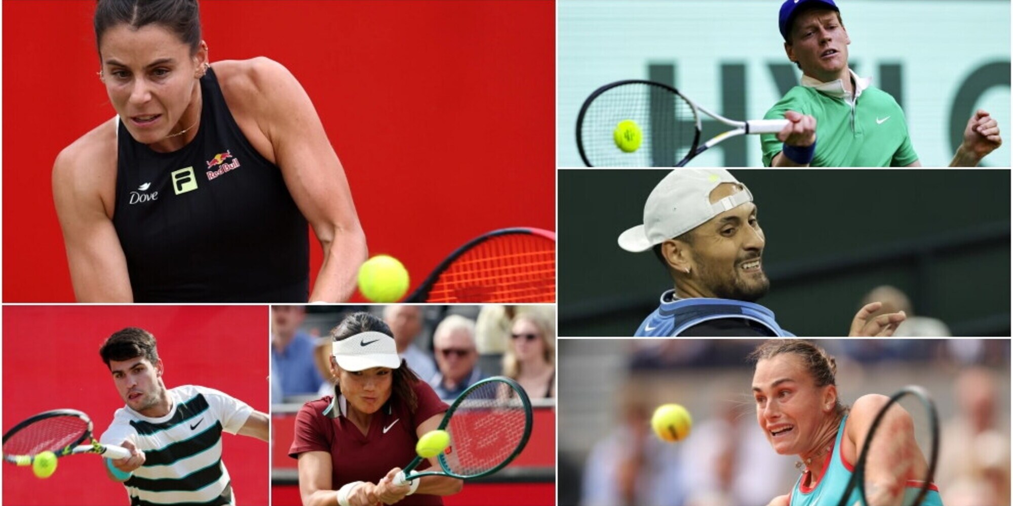 Da Alcaraz-Raducanu alla partner di Sinner: tutte le coppie di doppio agli US Open