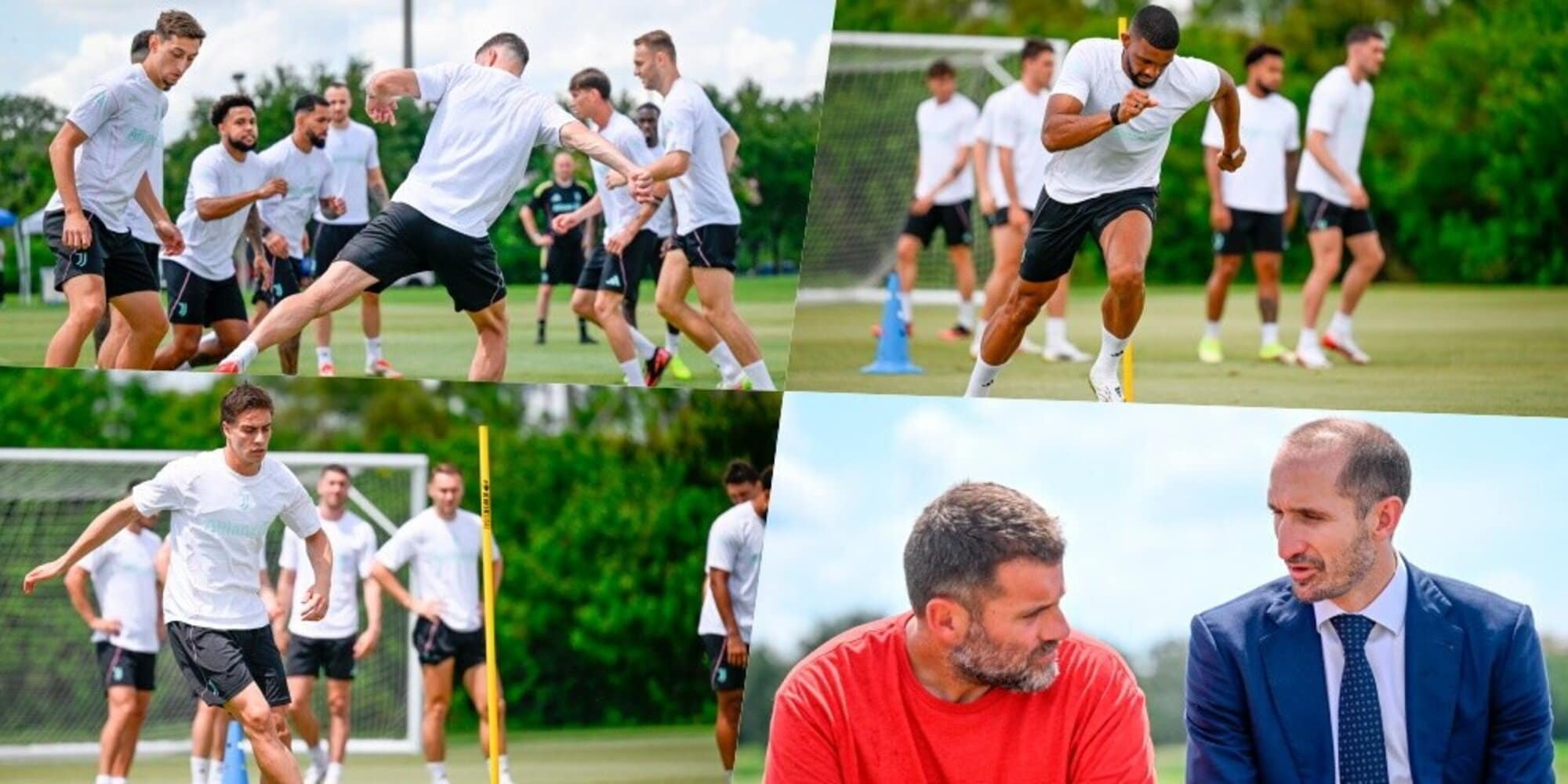 Juve suda sotto il sole della Florida: scatti Bremer, dribbling Yildiz, Chiellini a colloquio con...