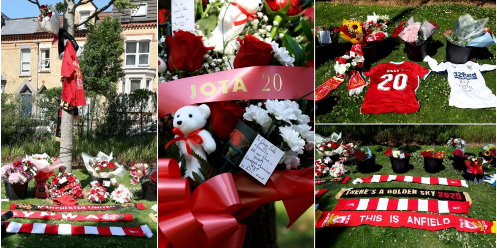 Diogo Jota, "You'll never walk alone": Anfield si riempie di sciarpe e maglie