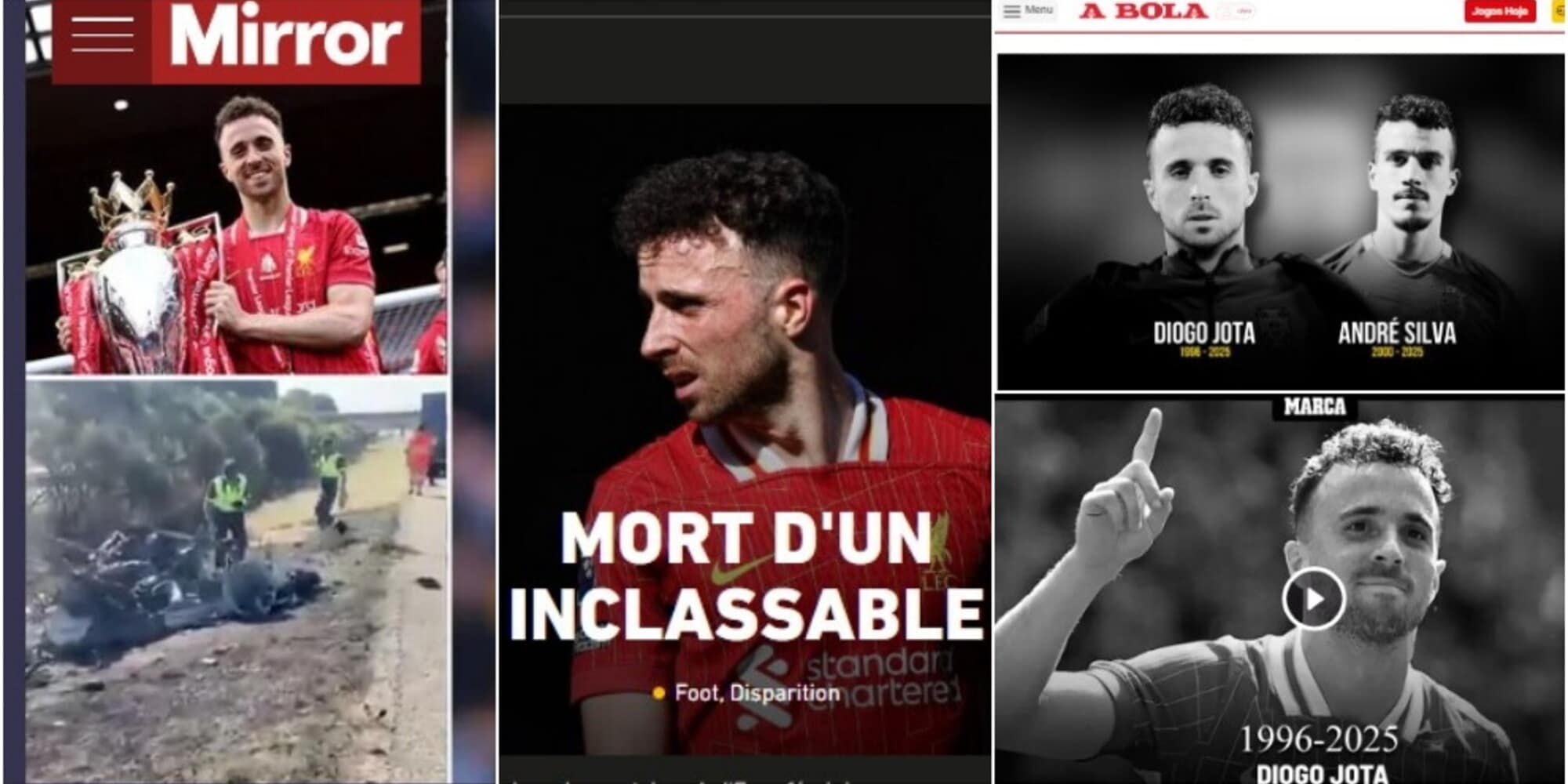 La tragedia Diogo Jota sulla stampa di tutto il mondo
