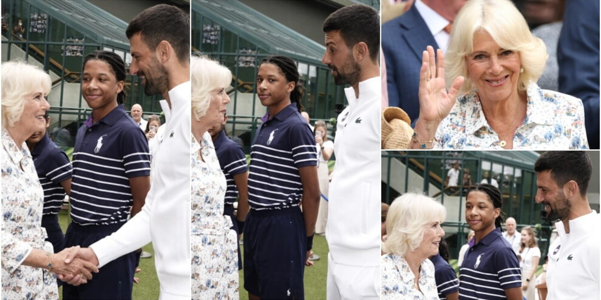 Djokovic e l'incontro reale con la regina Camilla a Wimbledon