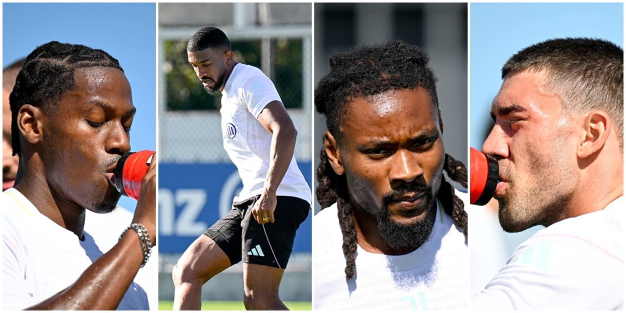 Juventus, sotto il sole David e Vlahovic di fronte. Riecco Douglas Luiz, Bremer scalda i motori