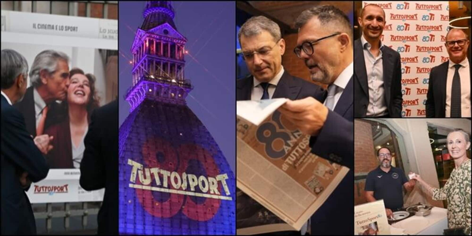 Tuttosport compie 80 anni! Alla festa presso la Mole Antonelliana anche Comolli e Chiellini
