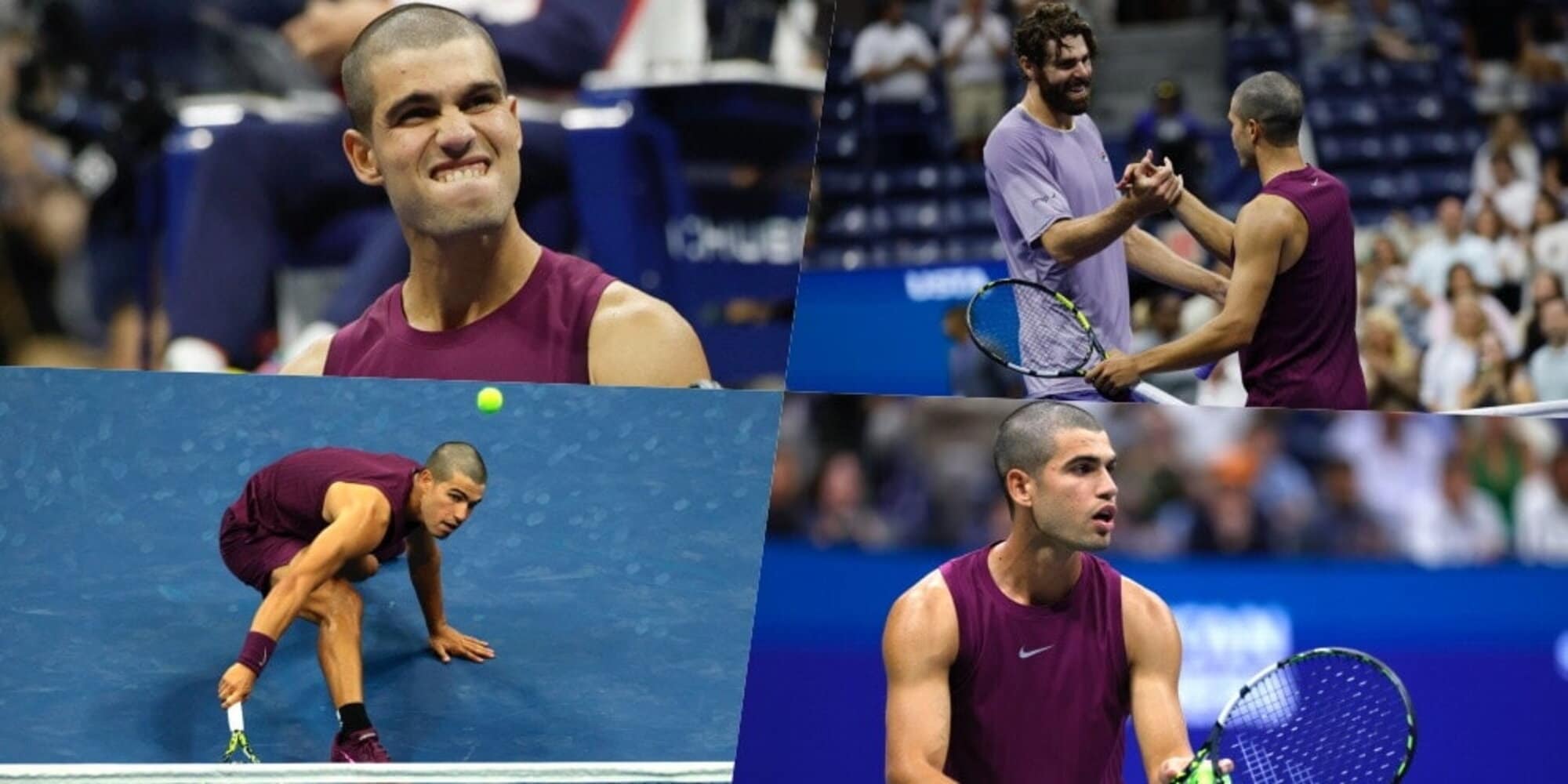 Alcaraz nuovo look allo US Open e stessi risultati: Opelka si arrende in tre set