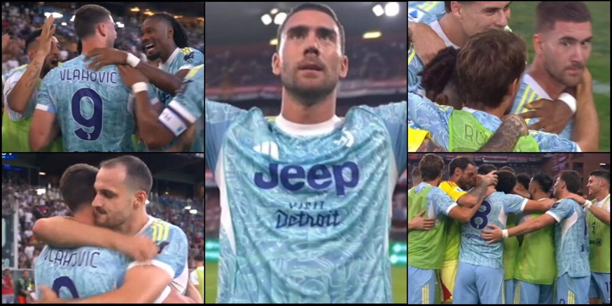 Vlahovic, ancora dalla panchina! Gol pesantissimo col Genoa e abbraccio Juve