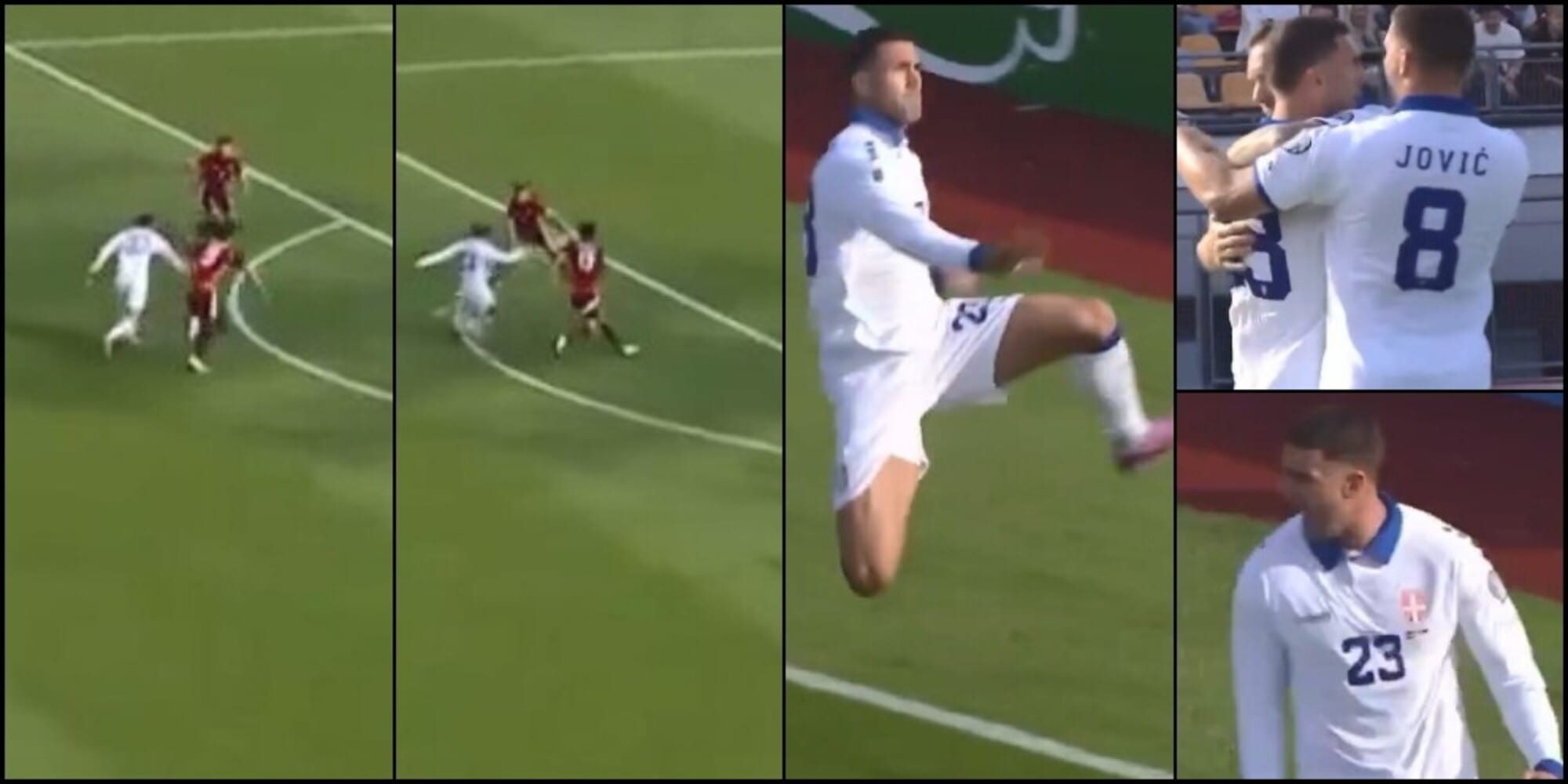Vlahovic responde a David, ataque da Juventus presente: gol de fora da área contra a Sérvia!