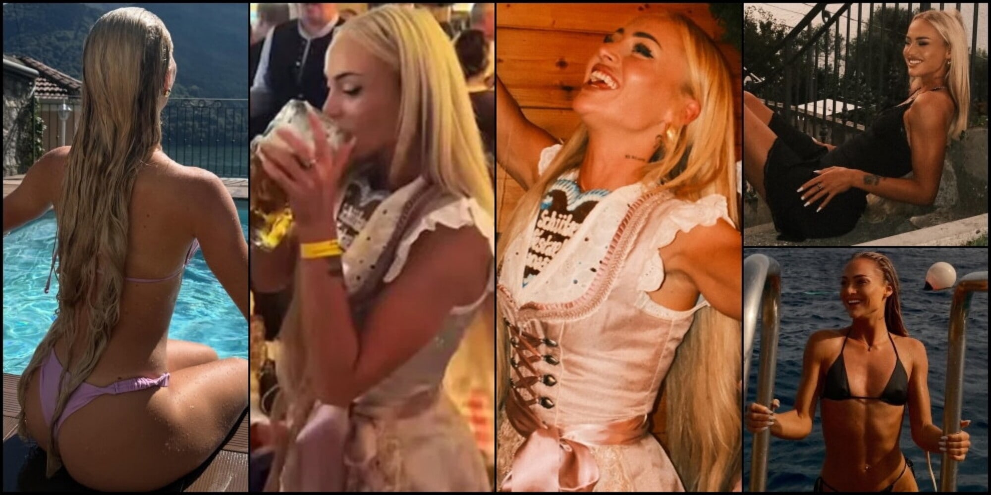 Alisha Lehmann show per l'Oktoberfest! Festa, boccali enormi e outfit tipico