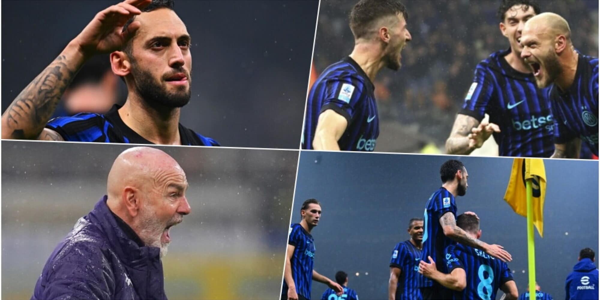 Calhanoglu super, Sucic da incanto: l'Inter travolge la Fiorentina