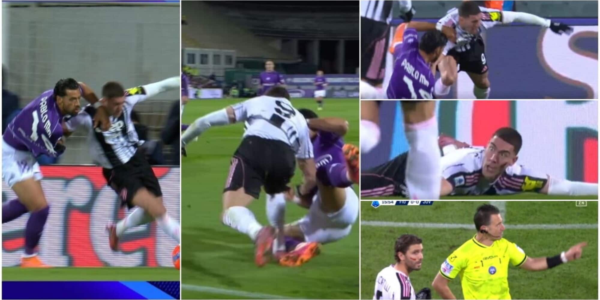 Vlahovic, giocata alla Benzema e rigore clamoroso negato alla Juventus