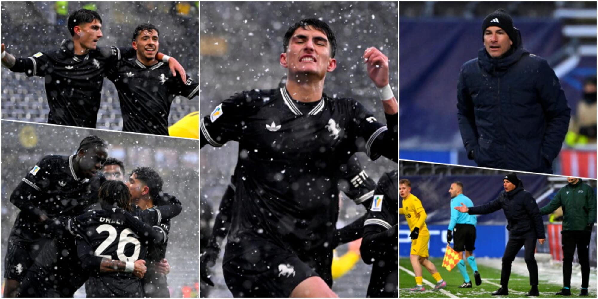 Juve a valanga a Bodo in Youth League: Padoin festeggia sotto la neve