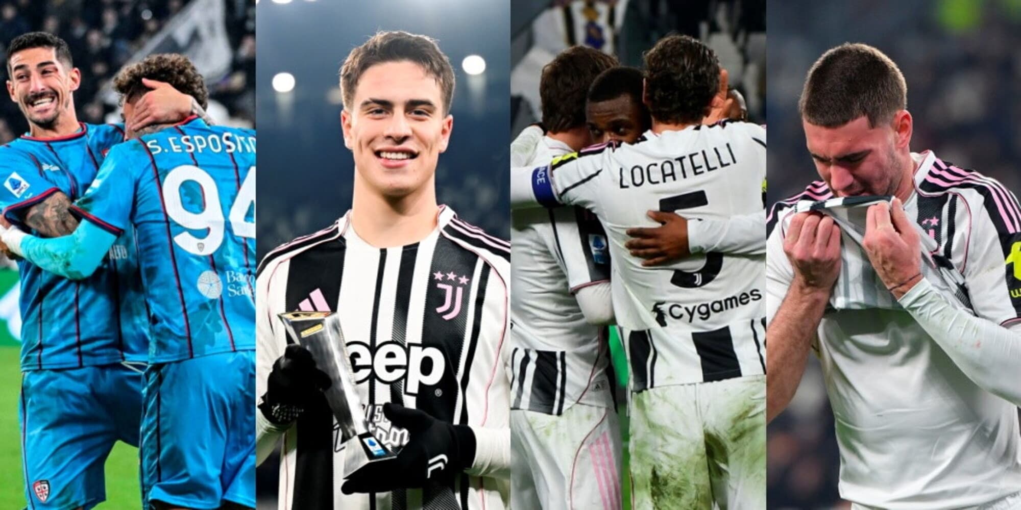 Juve-Cagliari, le istantanee più belle: Yildiz, due fucilate nella notte. Vlahovic, fa male
