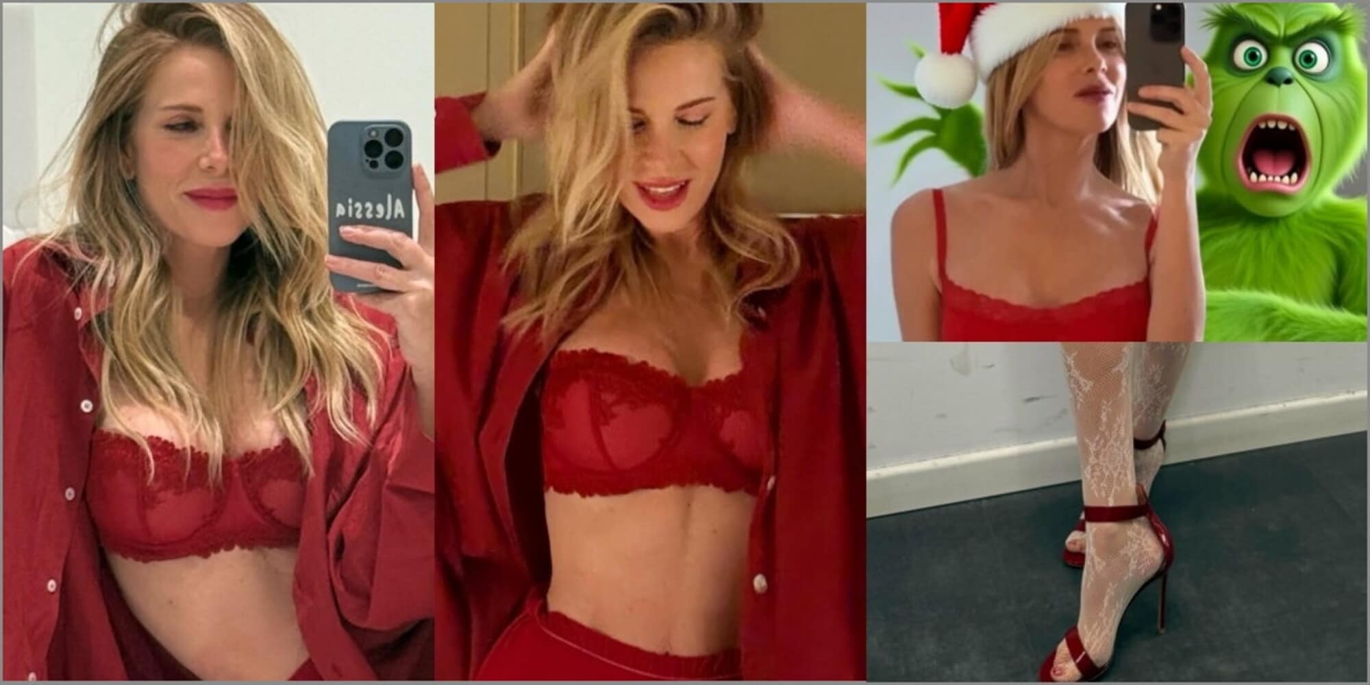 Alessia Marcuzzi fra tradizione e superstizione: lingerie rossa a Capodanno 