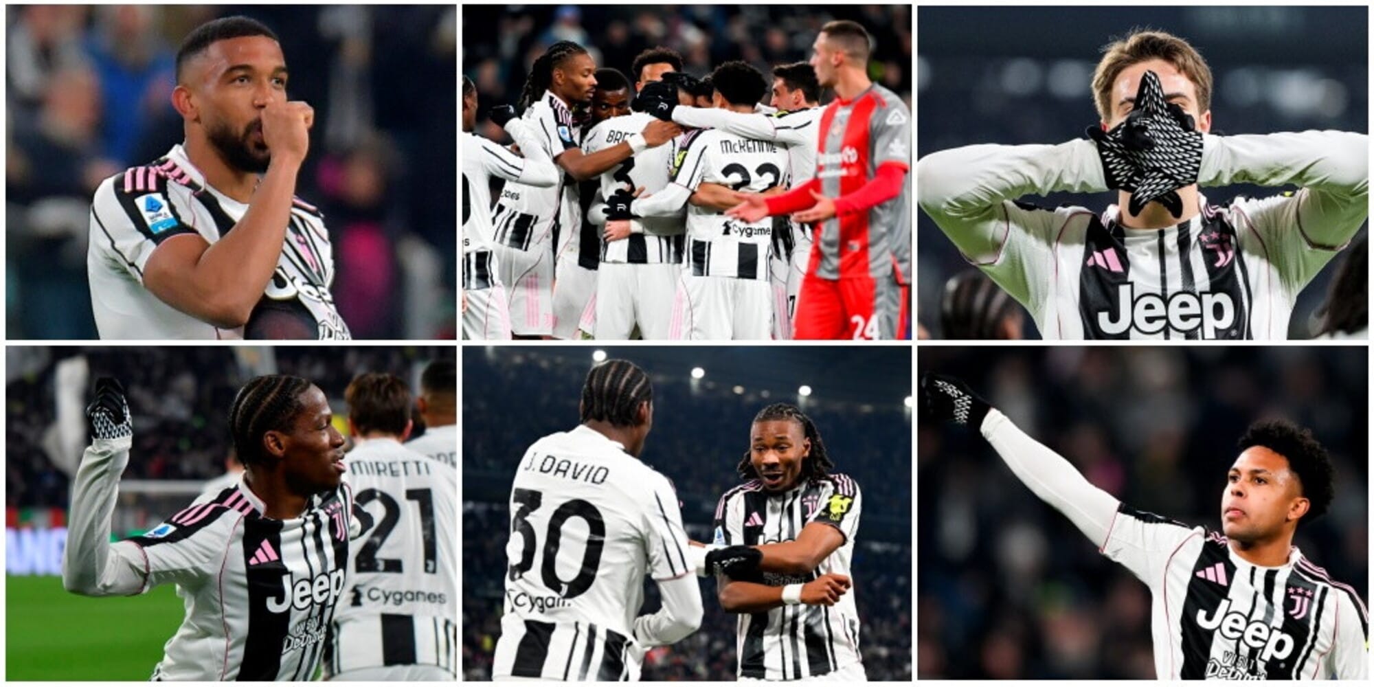 Bremer con dedica, balletto David-Thuram e 'Potter' McKennie: le esultanze di Juve-Cremonese
