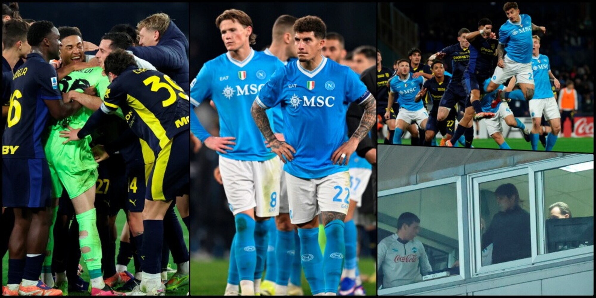 Il Napoli si schianta contro il Parma: 0-0 al Maradona, Conte impotente in tribuna 