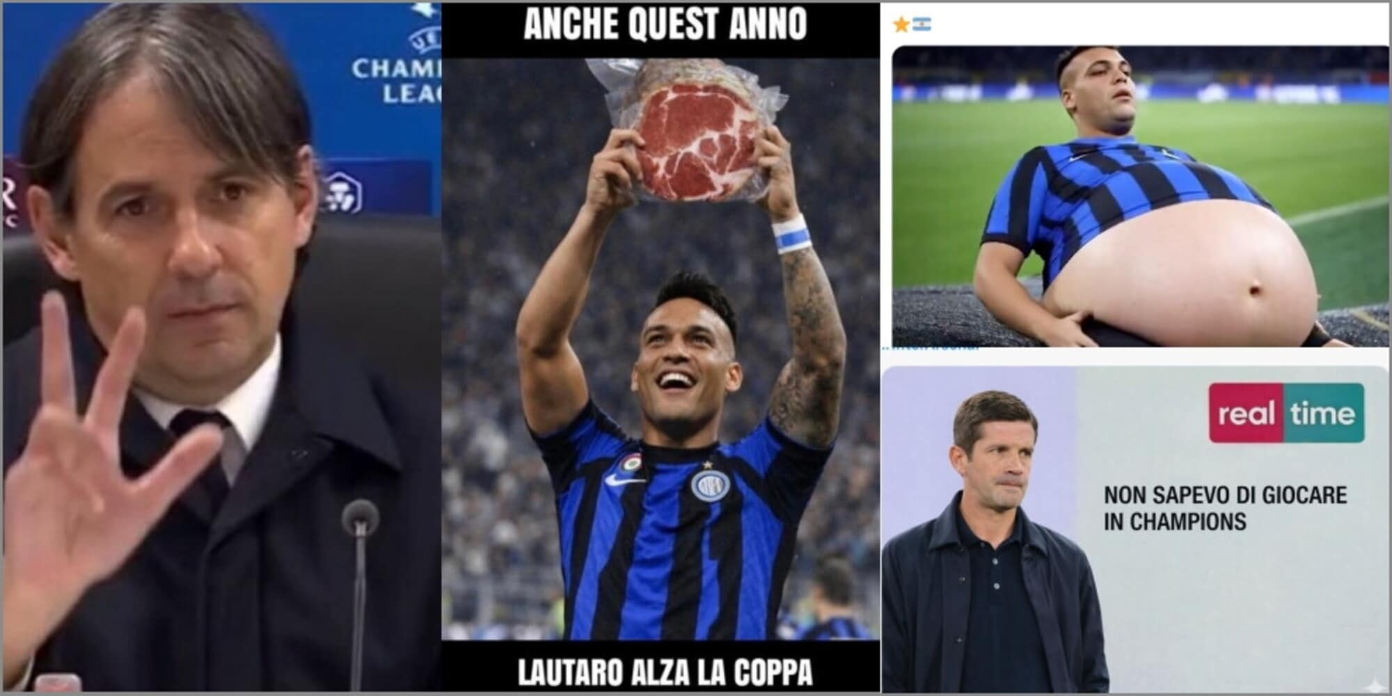 Da "Non sapevo di giocare in Champions" a "Lautaro alza la Coppa": Inter ko e social scatenati