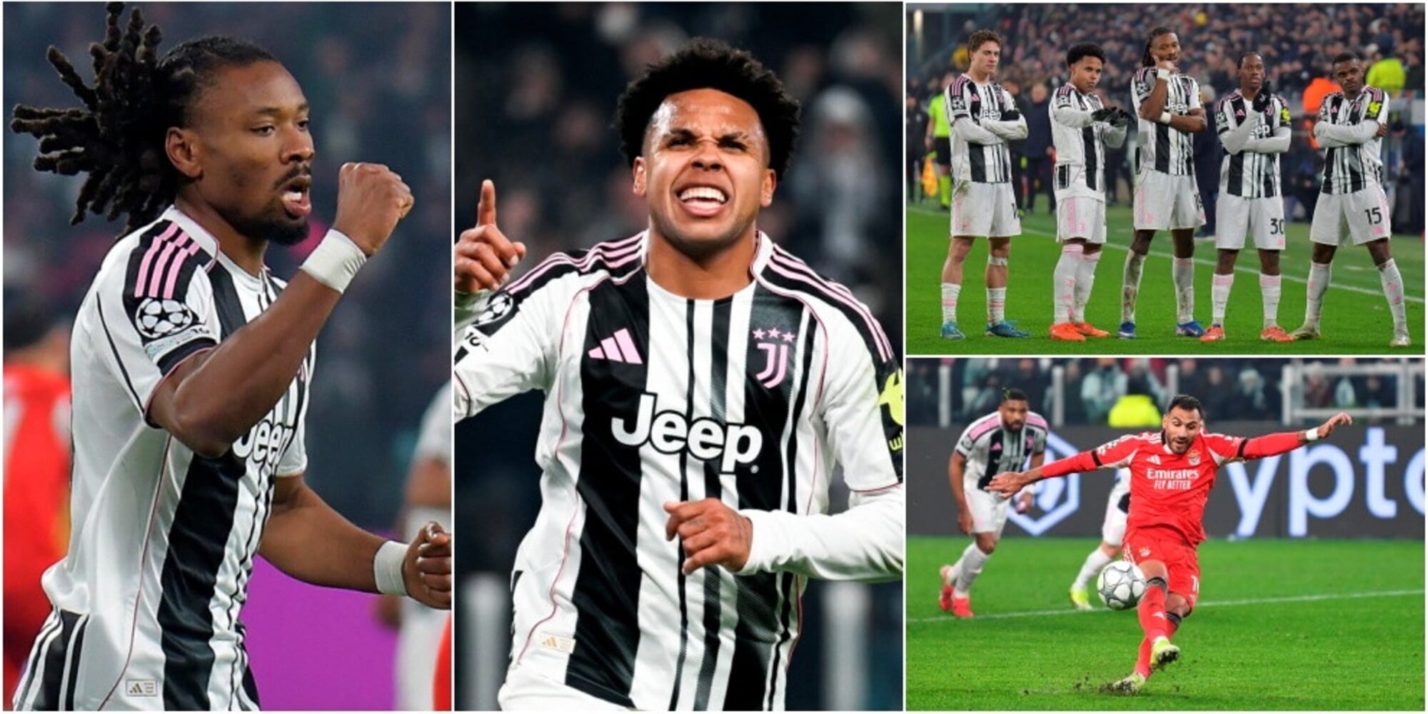 Il rigore da Paperissima di Pavlidis e le firme di Thuram e McKennie: Juve-Benfica per immagini
