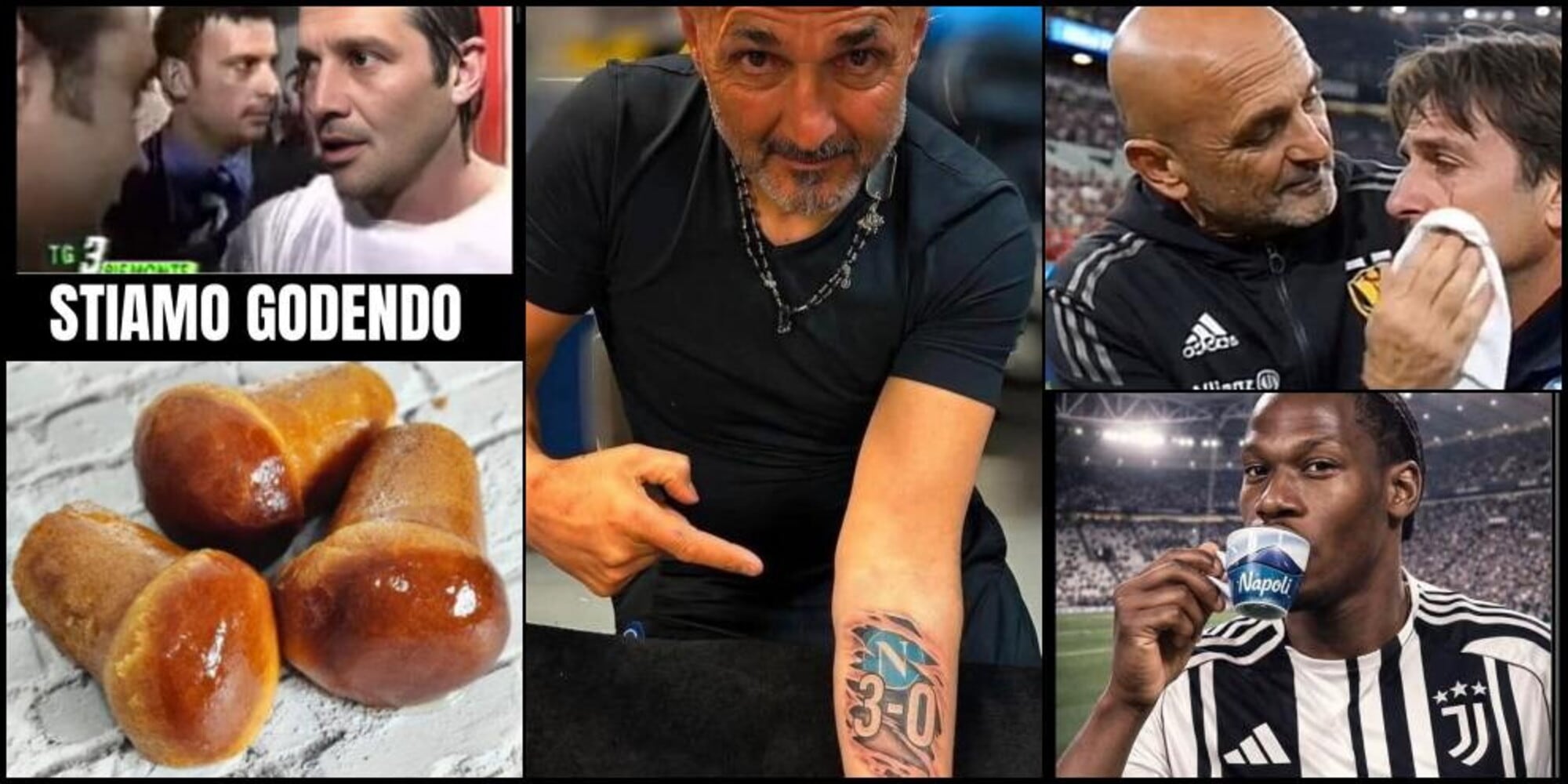 Caffè, tre babà e Conte piange, tifosi Juve in coro: "Stiamo godendo". Le reazioni social