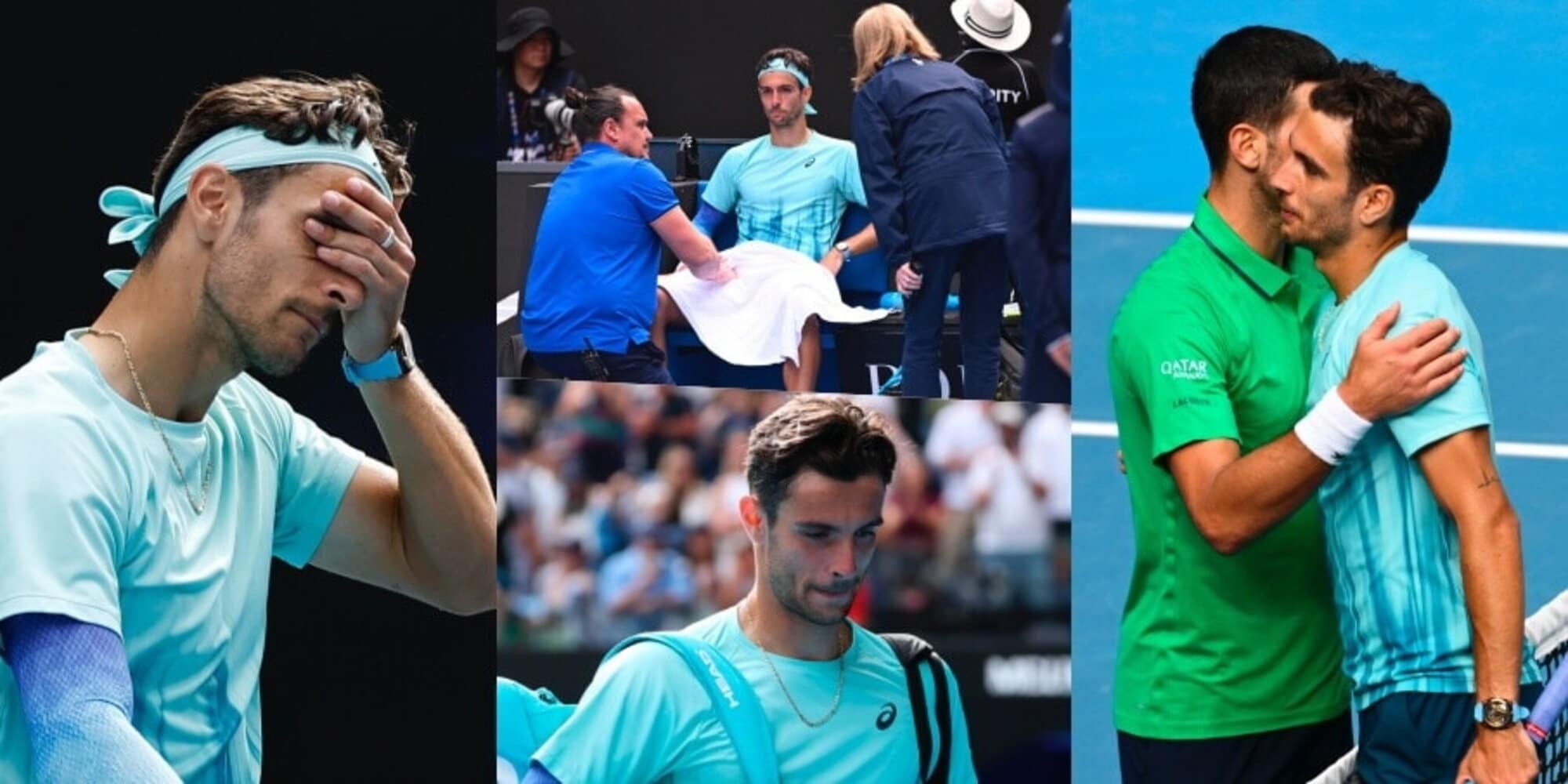 Musetti dominante contro Djokovic ma poi arriva l’infortunio ed è costretto al ritiro! Nole lo consola