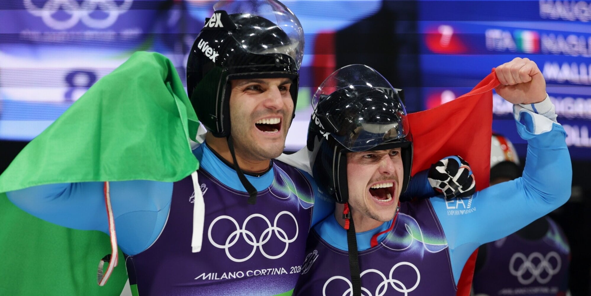 Oro nel doppio maschile di slittino: Rieder e Kainzwalder, grande festa a Cortina