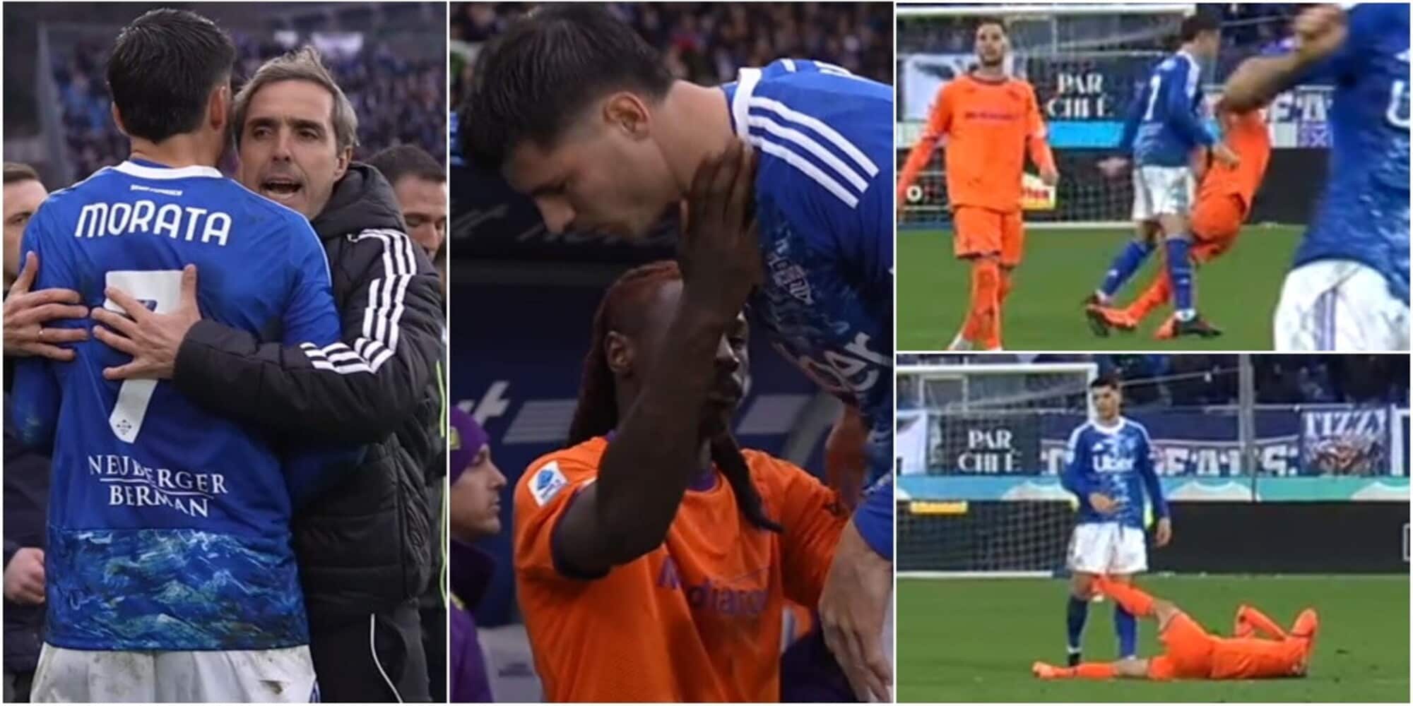 Morata da incubo, interviene anche Kean: colpo a palla lontana e rosso
