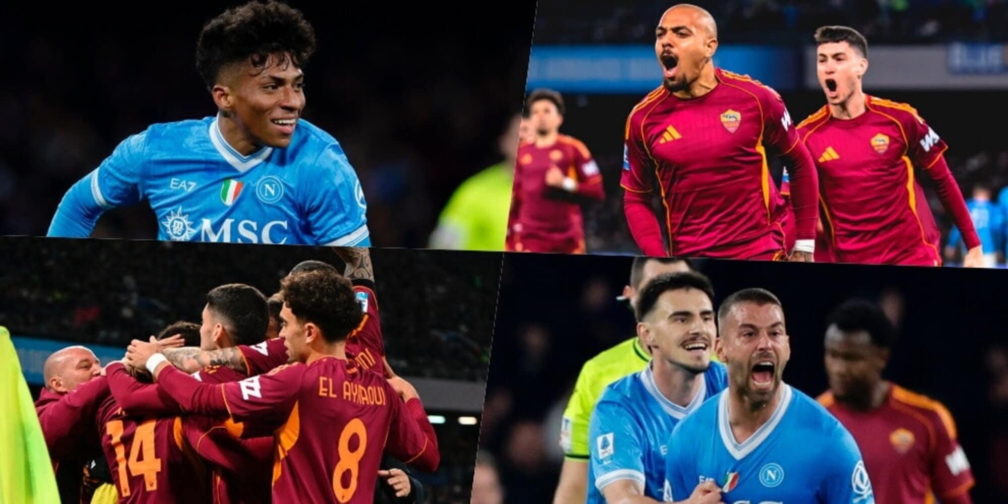 Spinazzola e Alisson Santos rispondono alla doppietta Malen: Napoli-Roma, che show al Maradona!