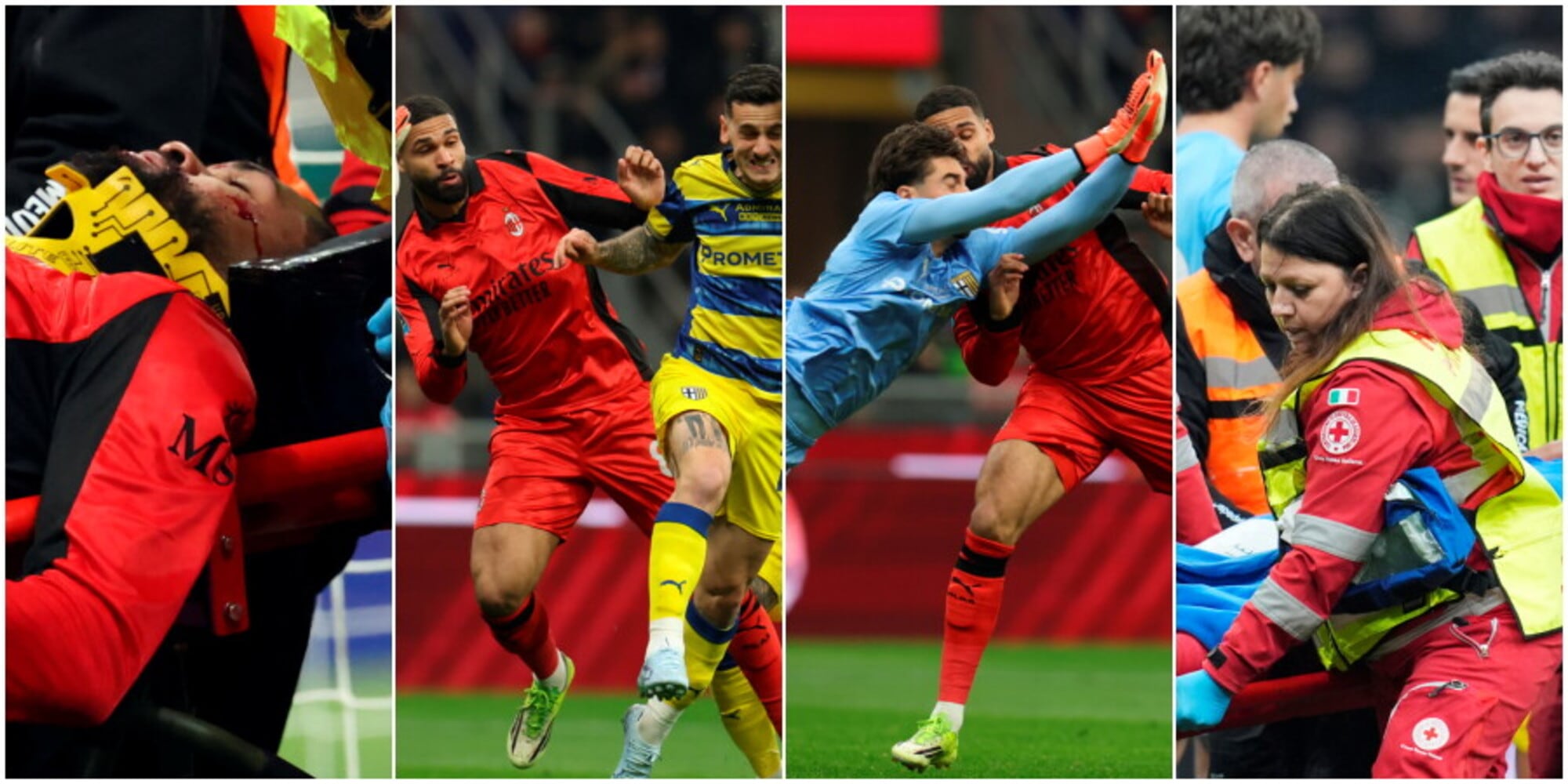 Loftus-Cheek, brutta botta alla testa e spavento a San Siro: denti rotti e barella