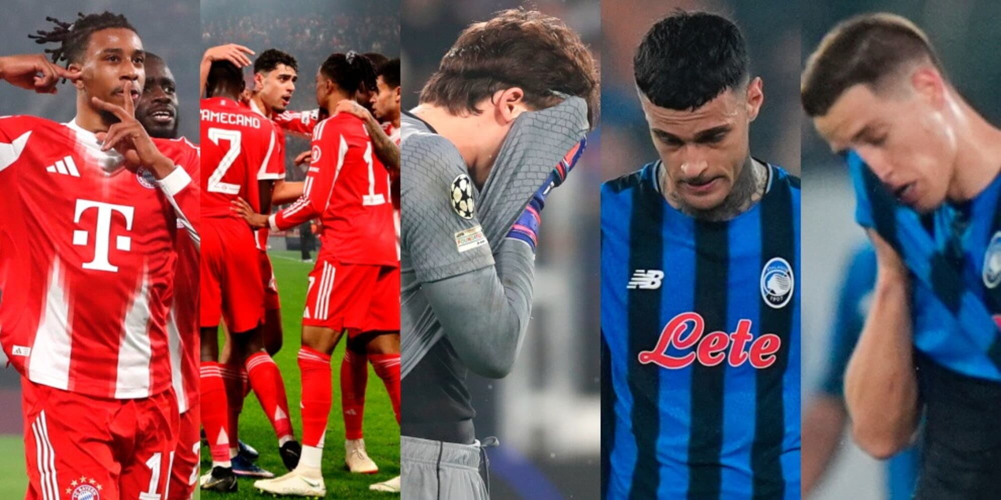 Doppio Olise nel 6-1 Bayern: Atalanta umiliata in casa e addio sogno quarti di Champions