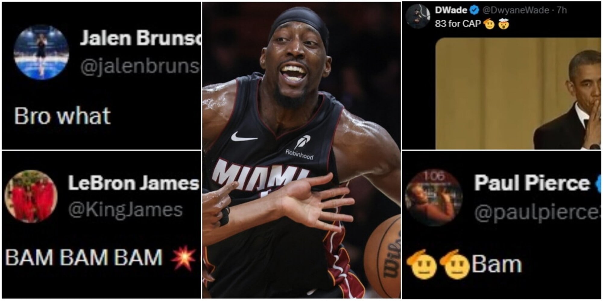 Da Dirk Nowitzki a LeBron James e Wade: tutte le reazioni al record incredibile di Adebayo!