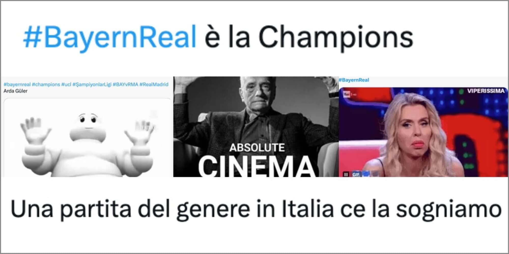 "Una partita del genere in Italia la sogniamo": la pazza Bayern-Real vista dai social