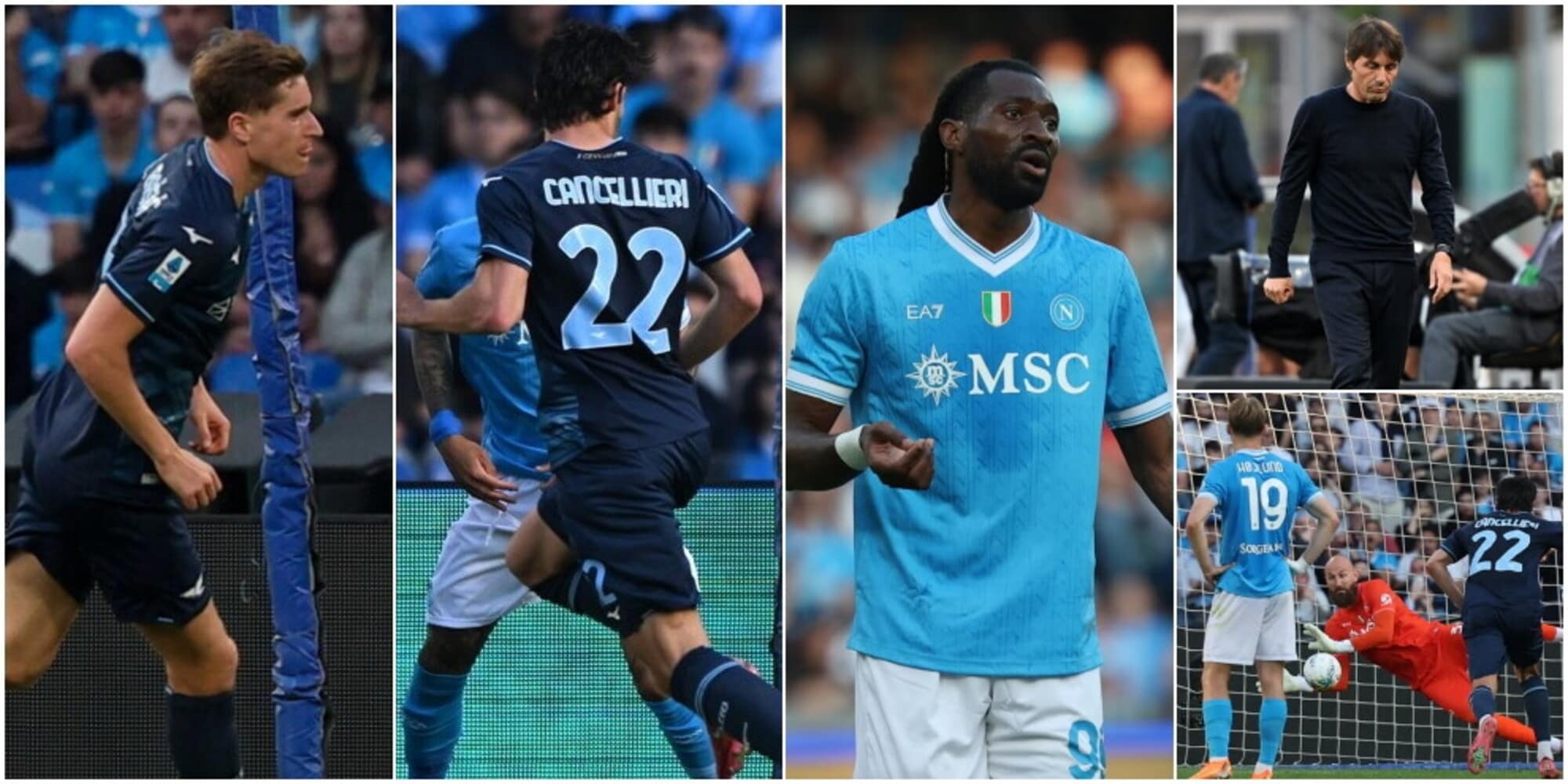 Cancellieri e Basic regalano la vittoria a Sarri: la Lazio espugna Napoli. Zaccagni sbaglia un rigore