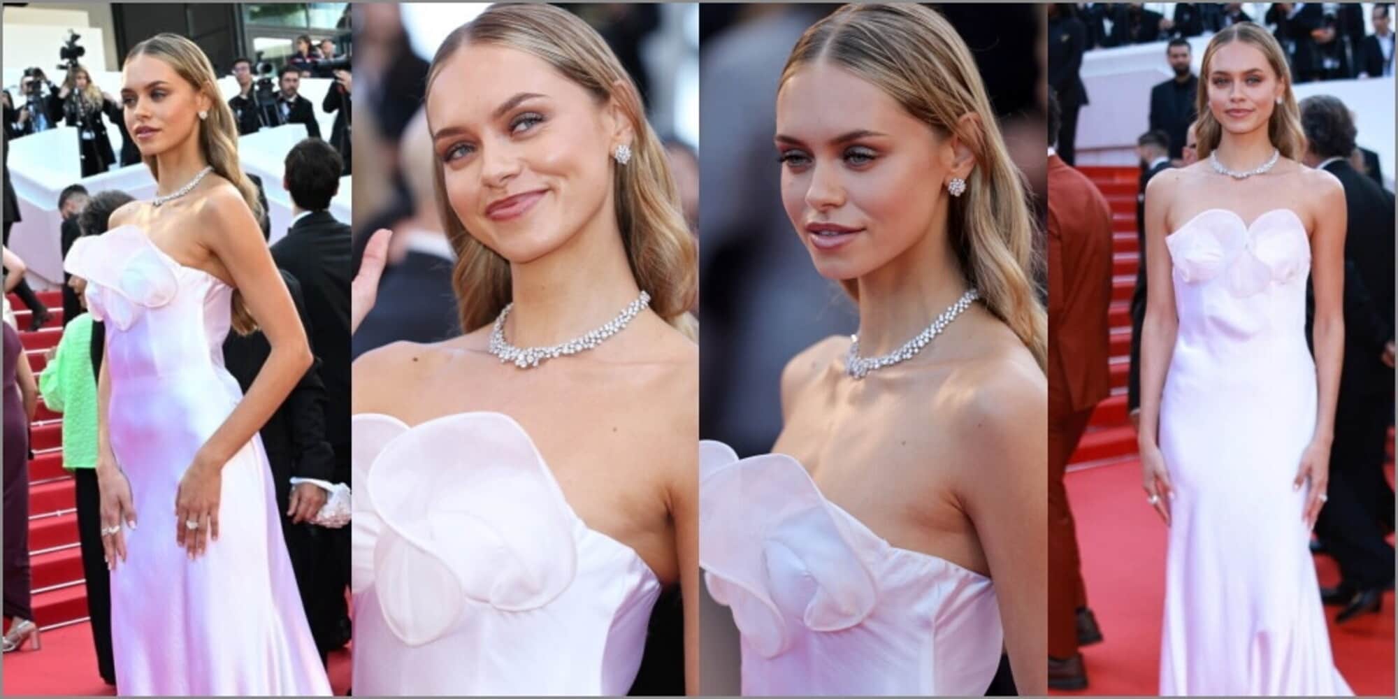 Dagli spalti per Sinner al red carpet: Laila in total white incanta a Cannes