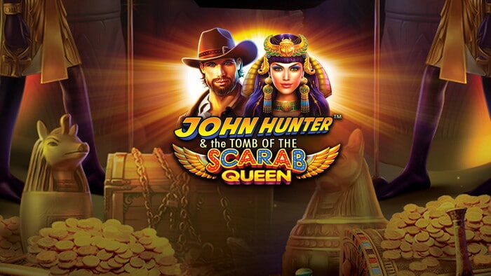 Slot John Hunter and the Tomb of the Scarab Queen di Pragmatic Play con griglia 5x3 e simboli egizi