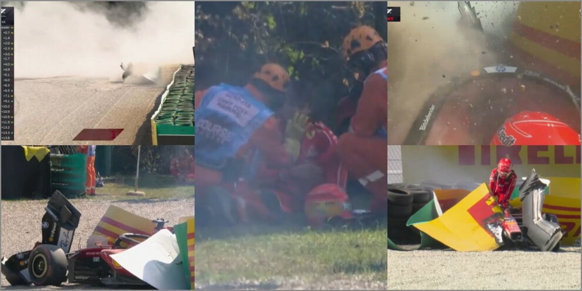 Leclerc, pauroso incidente a Monza: Ferrari distrutta! Come sta Charles