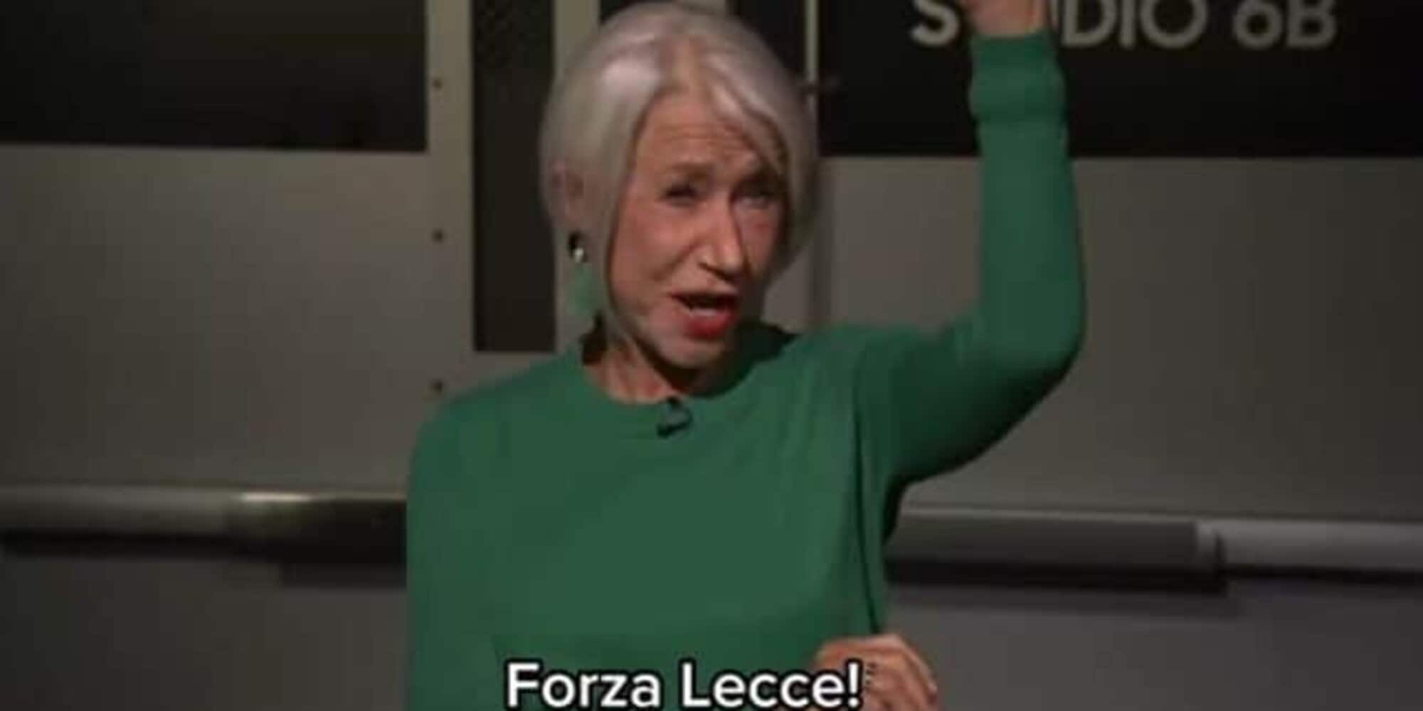 Helen Mirren megdöbbentette Jimmy Fallont: az amerikai tévében kiáltotta be, hogy „Forza Lecce!”