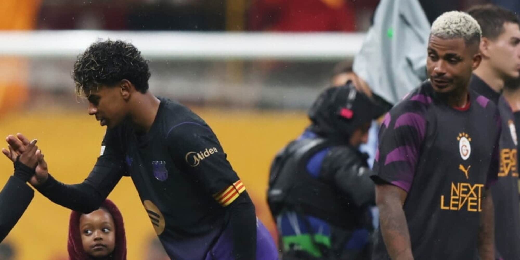 Lamine Yamal Mocks Mario Lemina After Barcelona's Win Over Galatasaray