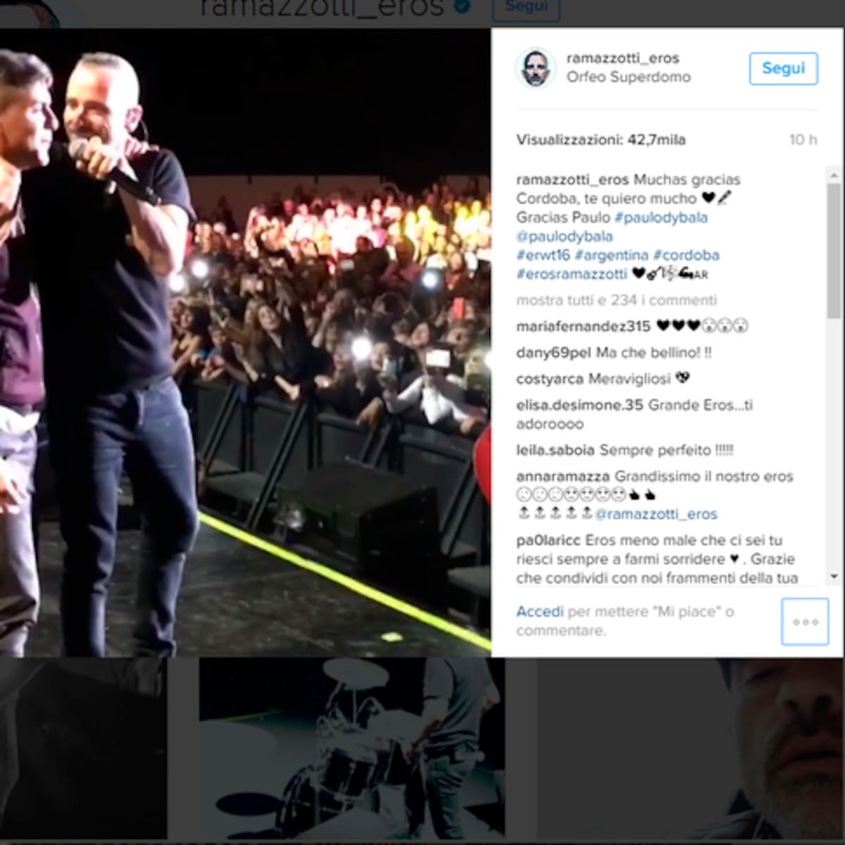 Piu Bella Cosa Di Te Eros Ramazzotti Con Testo