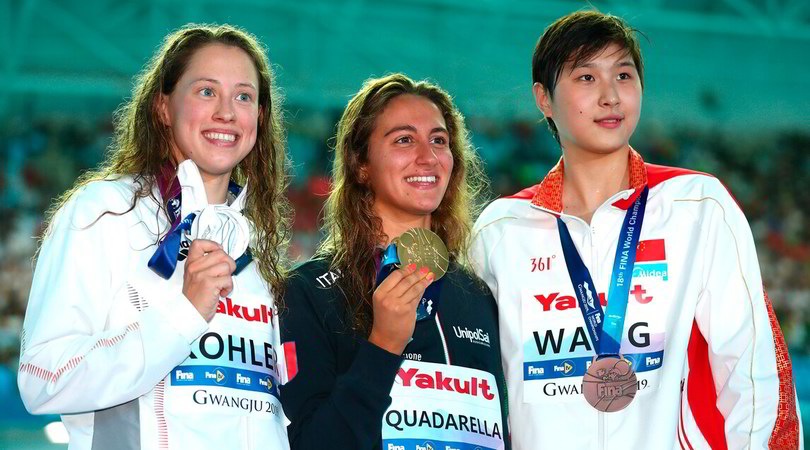 Straordinaria Quadarella, oro nei 1500 stile libero