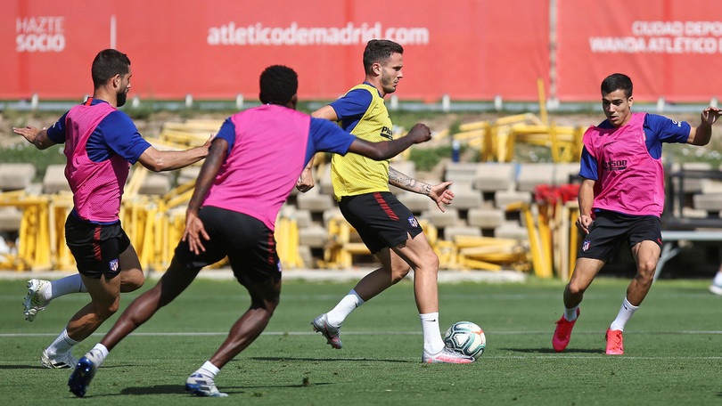 L'Atletico Madrid si allena per il finale della Liga