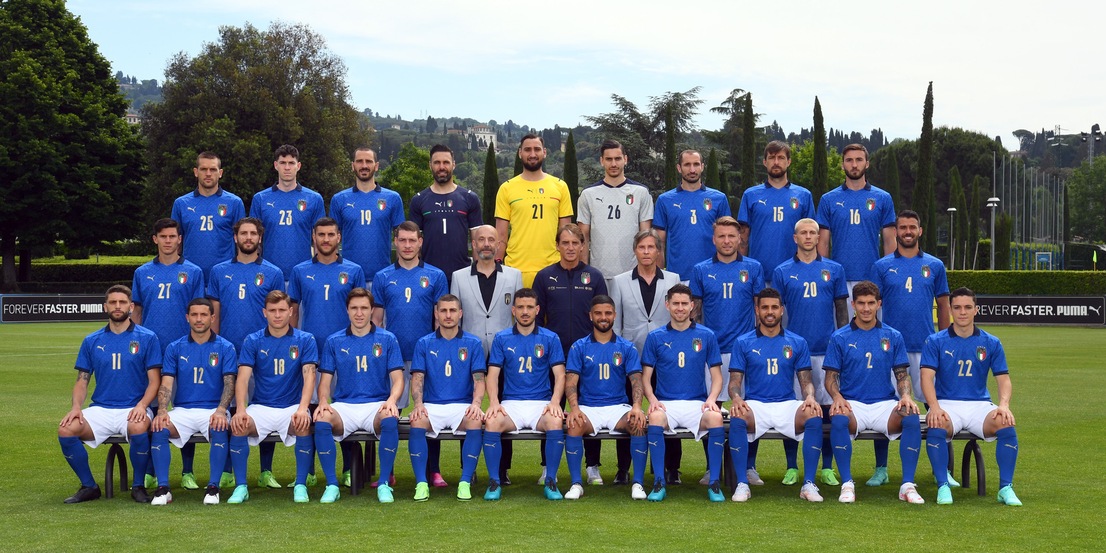 Italia, le foto ufficiali. Capitan Chiellini e Belotti esultano