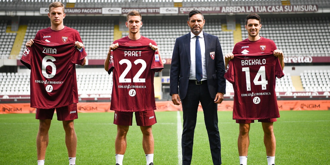 Il Torino presenta Brekalo, Praet e Zima