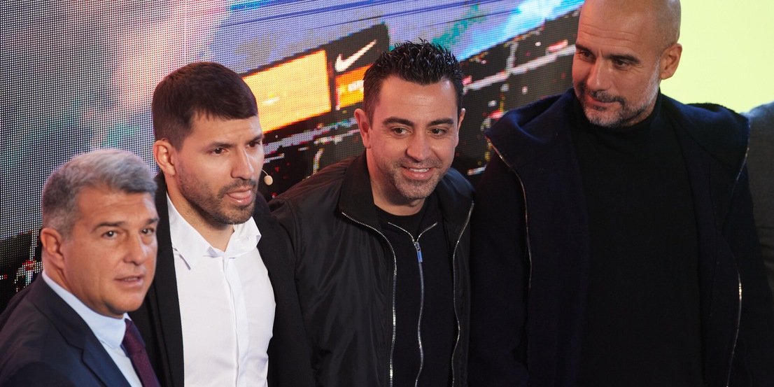 Aguero si ritira: al Camp Nou presenti Guardiola e Xavi