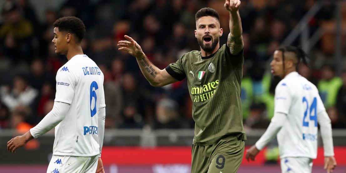 Milan-Empoli 0-0: Giroud fermato dal Var, pari a San Siro