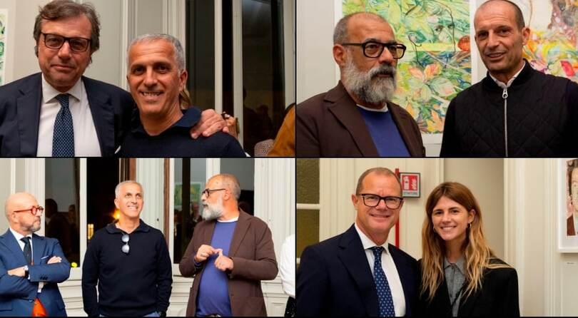 Dolcetti ha inaugurato "Senza titolo": la mostra del collaboratore di Allegri