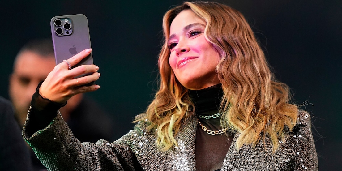 Diletta Leotta, selfie a San Siro per Inter-Juventus