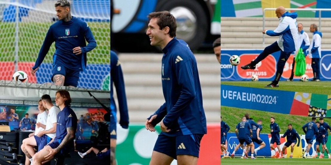 Sorrisi Chiesa e Spalletti si allena sui rigori: l'Italia al lavoro in Germania