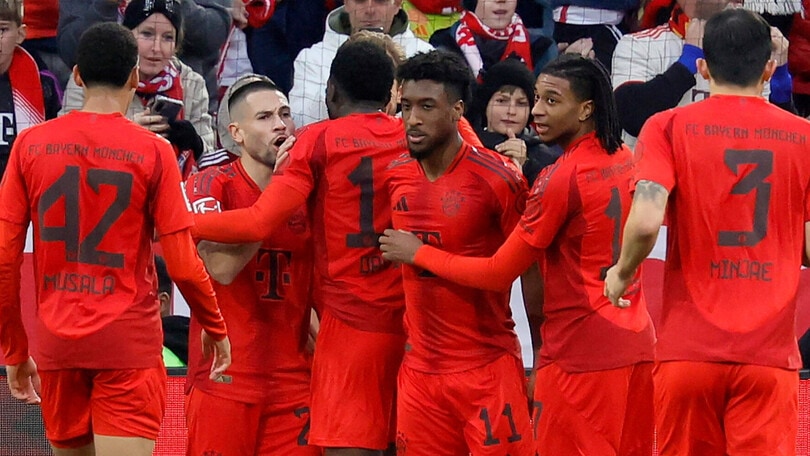 Kane-Coman show, tris Bayern all'Union. L'Eintracht ne fa 7 al Bochum