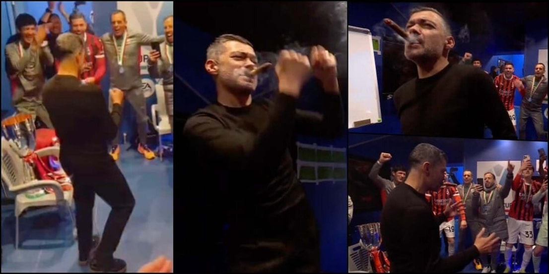 Conceicao scatenato, festa con balli e sigaro: estasi Milan contro l'Inter