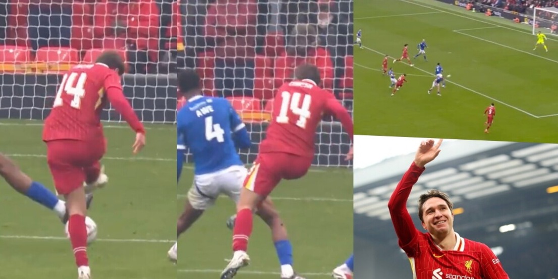 Chiesa si sblocca, primo gol con il Liverpool: la reazione dei compagni