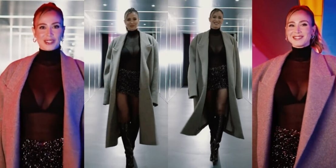 Trasparenze e paillettes: Dilletta Leotta illumina il derby Milan-Inter